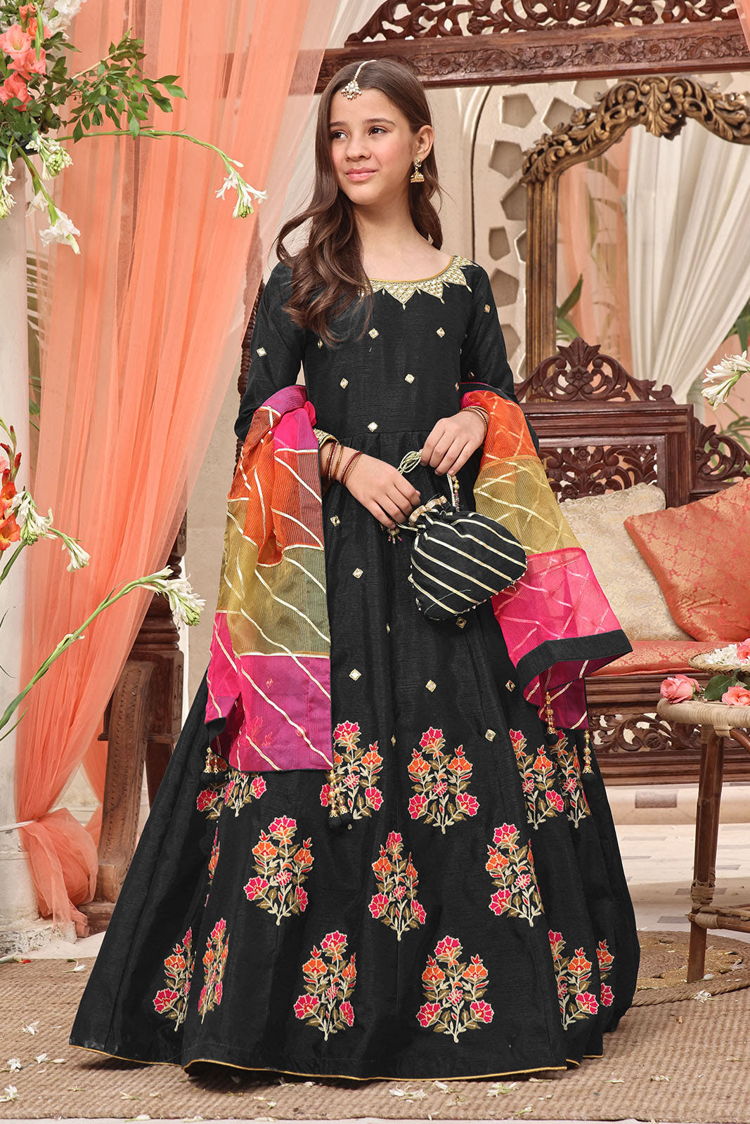 SANA'S red embroidered maxi dress Pakistan occasion wear