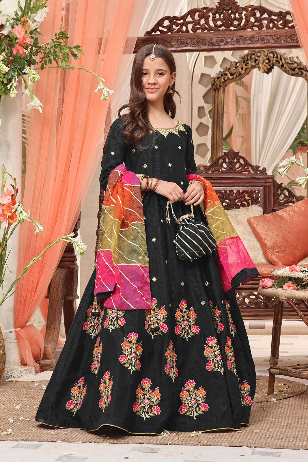 SANA'S red embroidered maxi dress Pakistan occasion wear