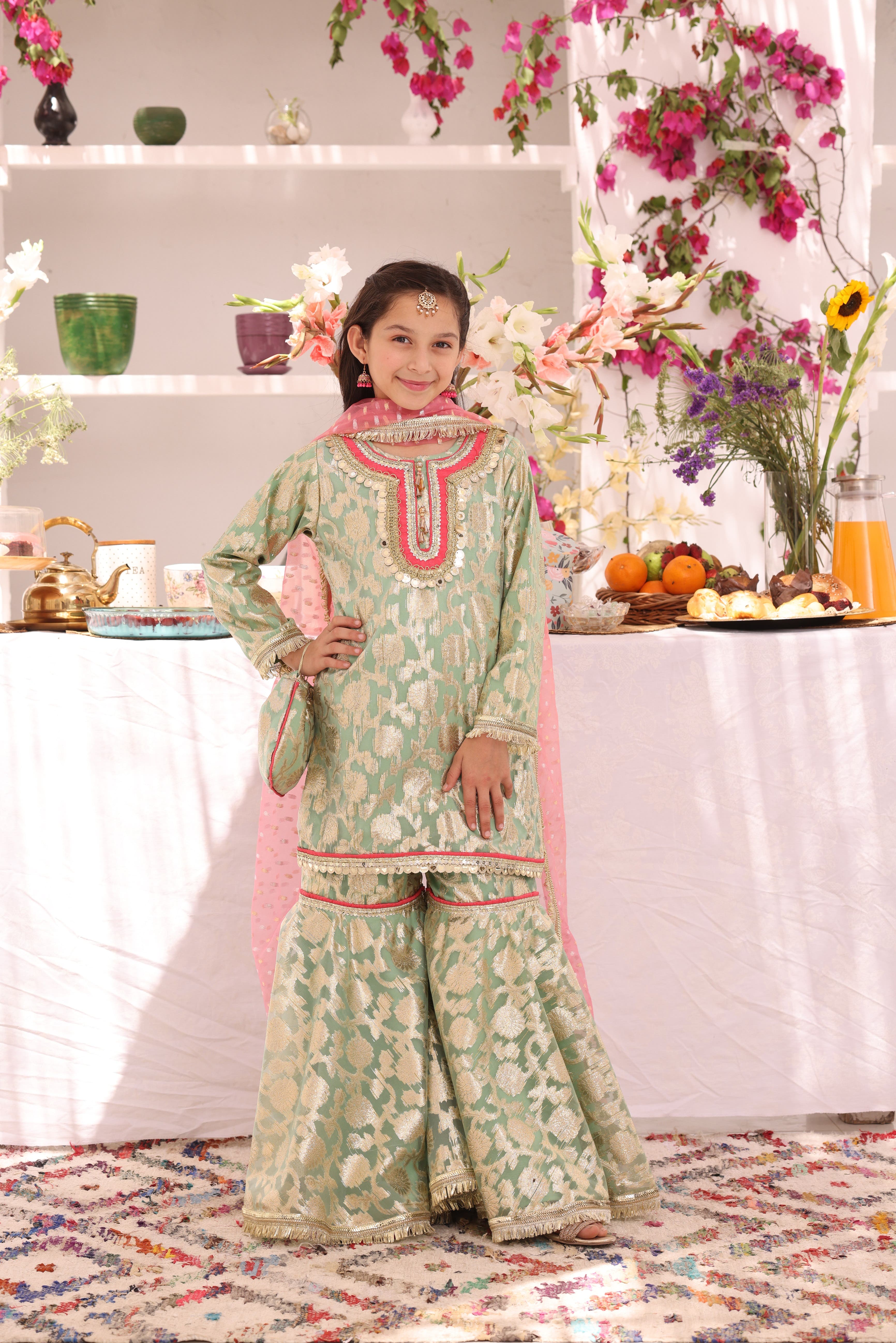 SANA'S organza gharara suit Pakistan occasion wear