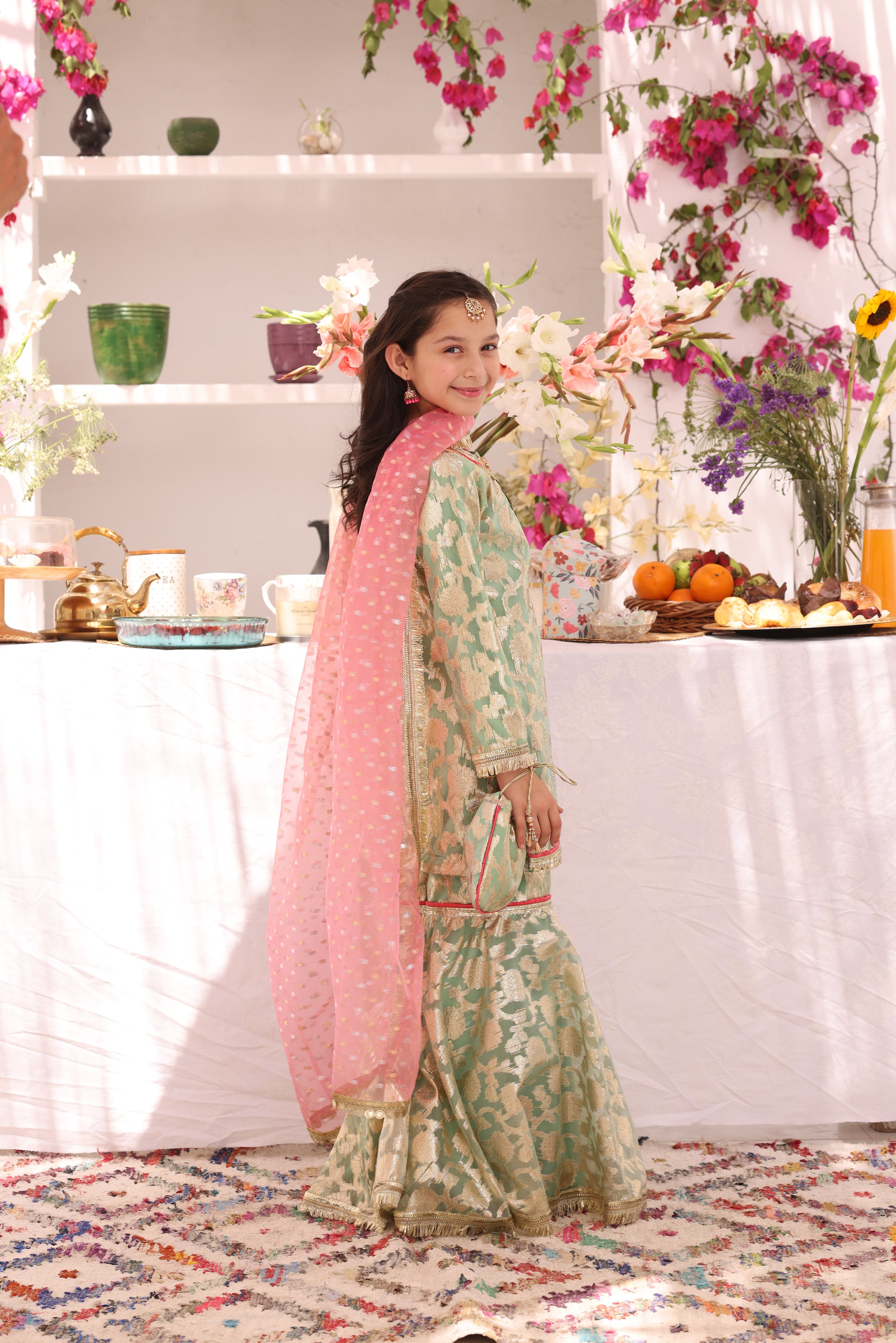 SANA'S organza gharara suit Pakistan occasion wear