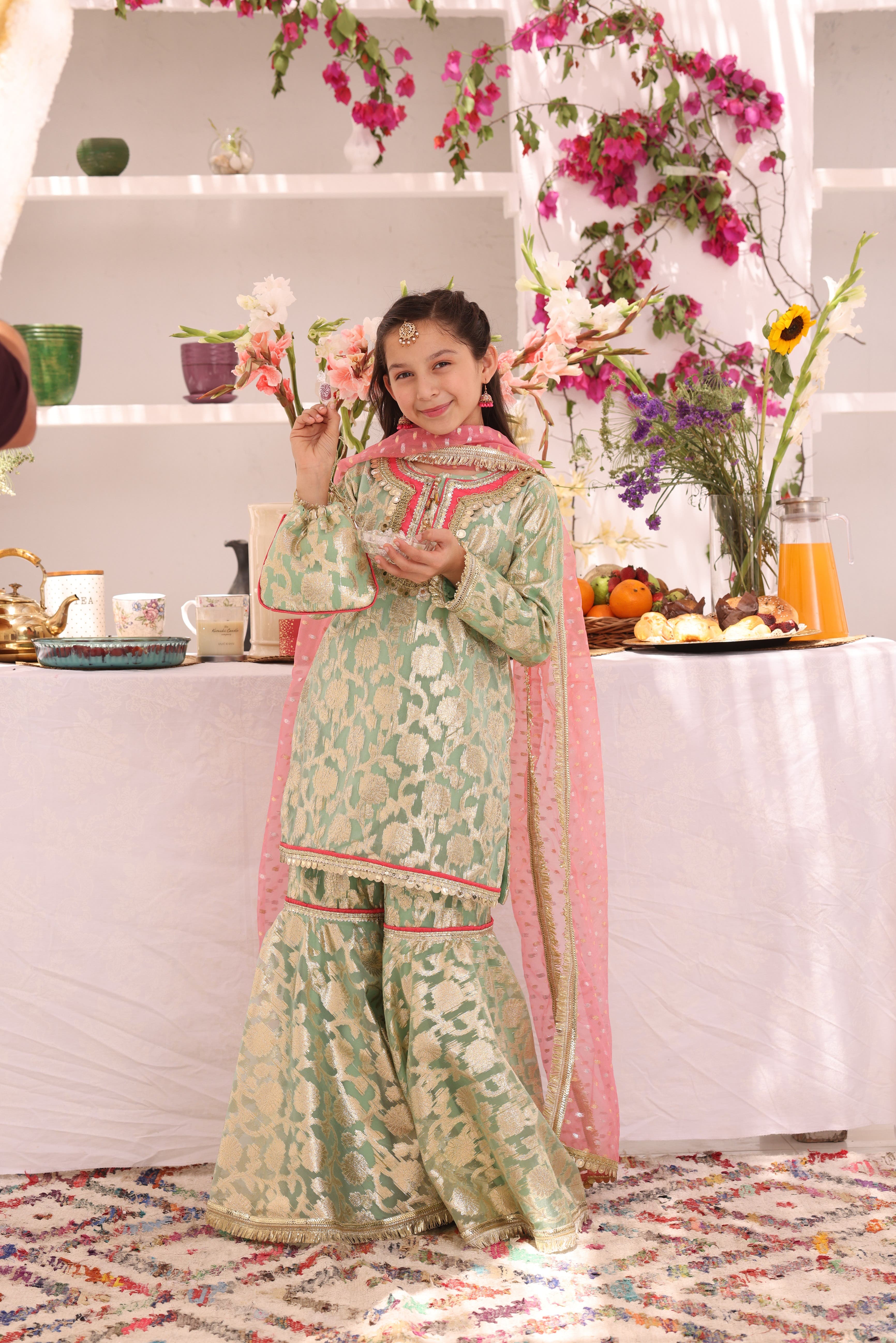 SANA'S organza gharara suit Pakistan occasion wear