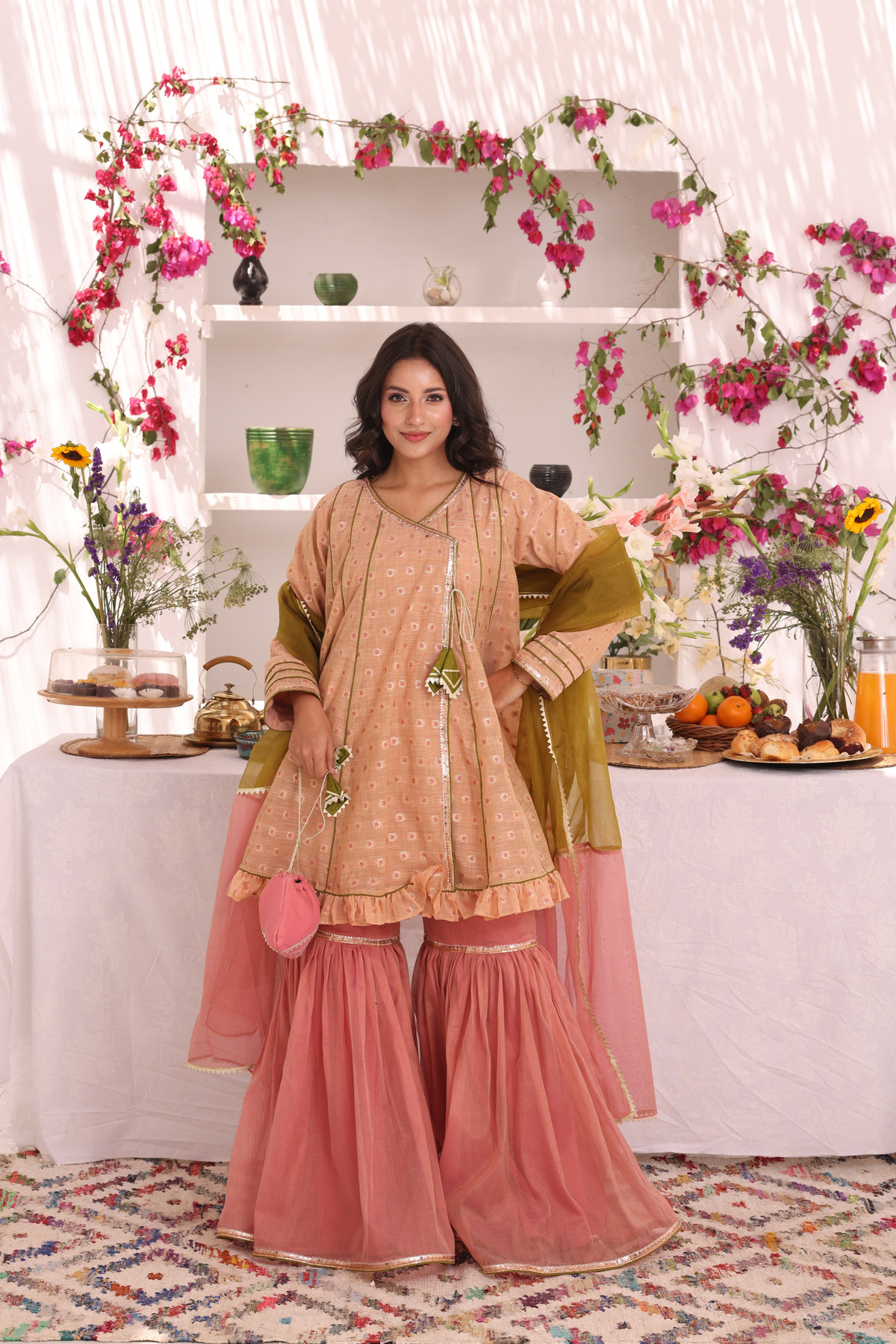 SANA'S cotton gharara suit Pakistan occasion wear