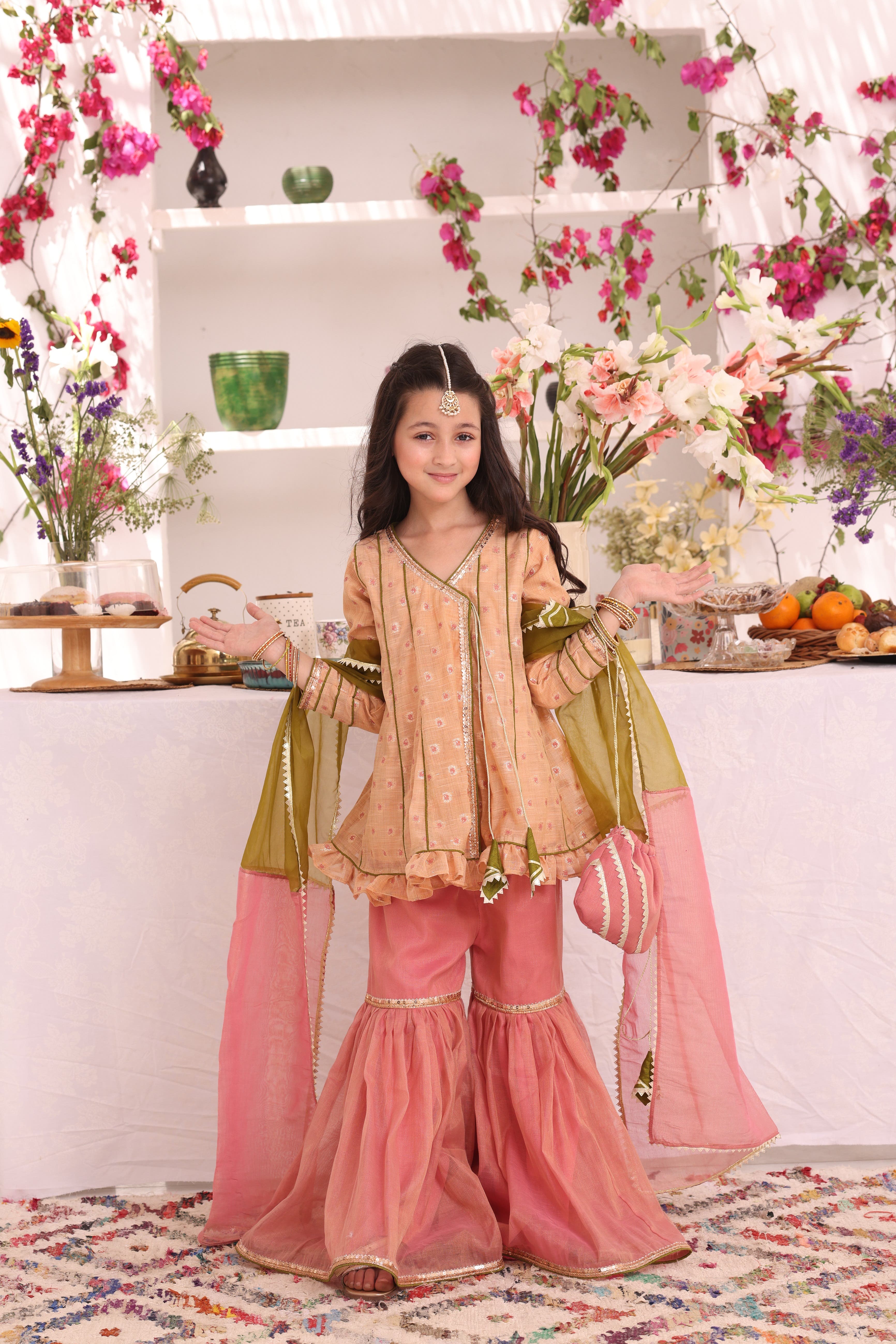SANA'S cotton gharara suit Pakistan occasion wear