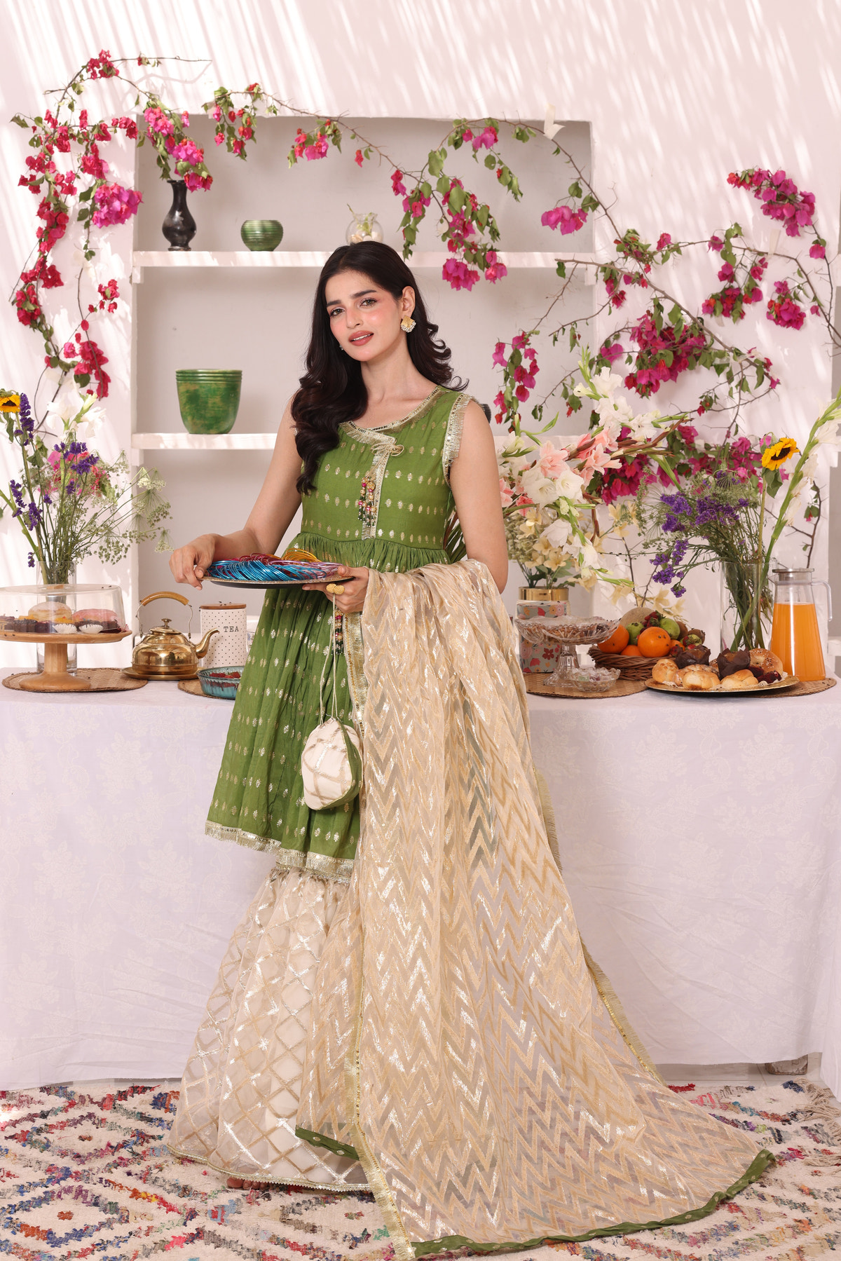 SANA'S organza gharara suit Pakistan occasion wear
