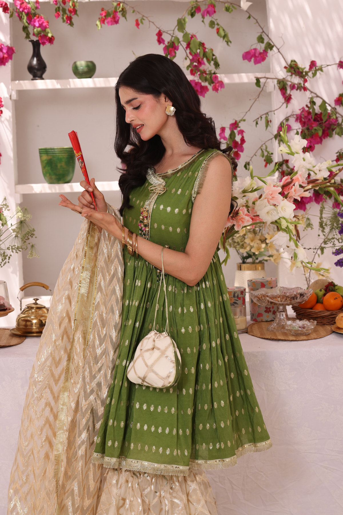 SANA'S organza gharara suit Pakistan occasion wear
