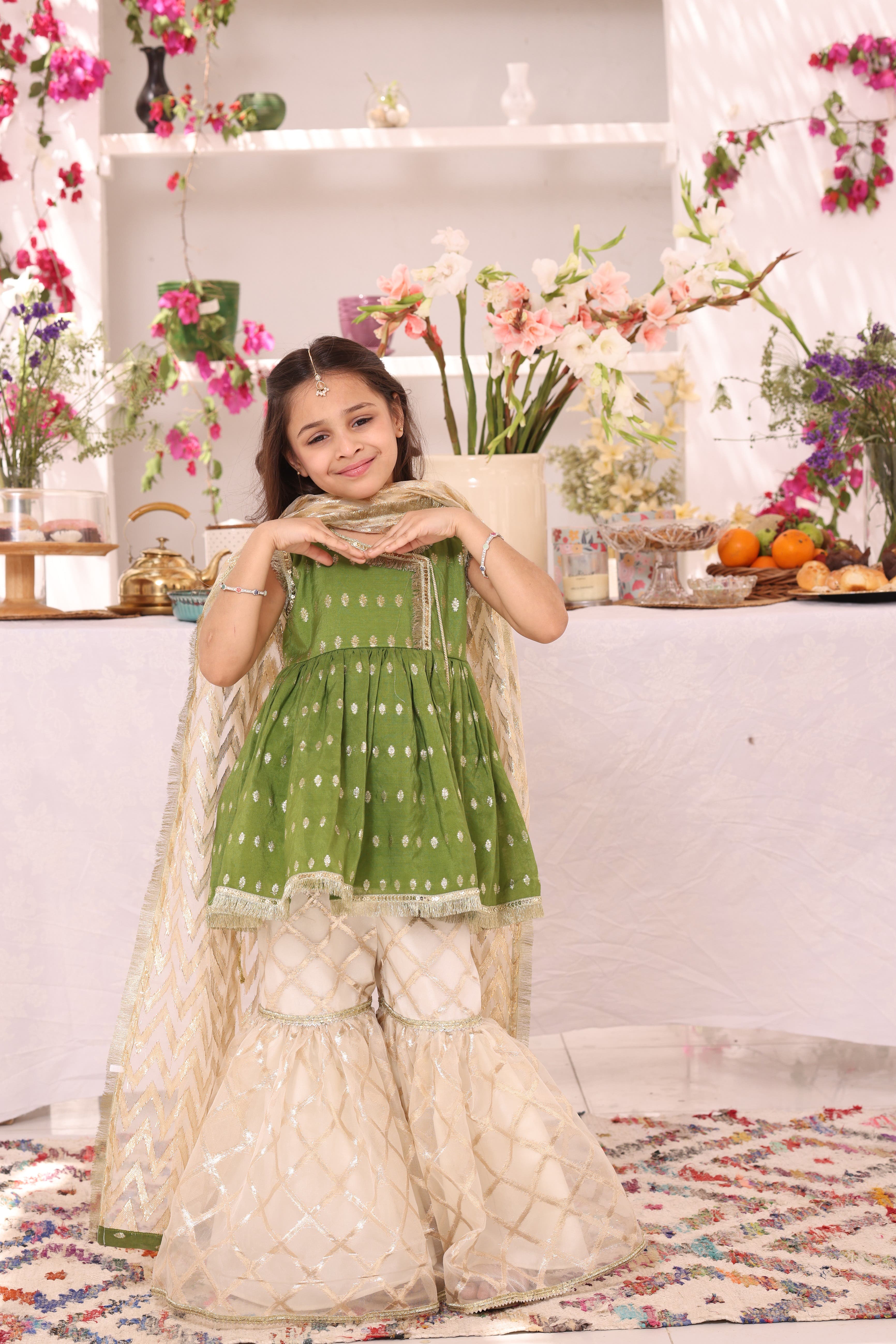 SANA'S organza gharara suit Pakistan occasion wear