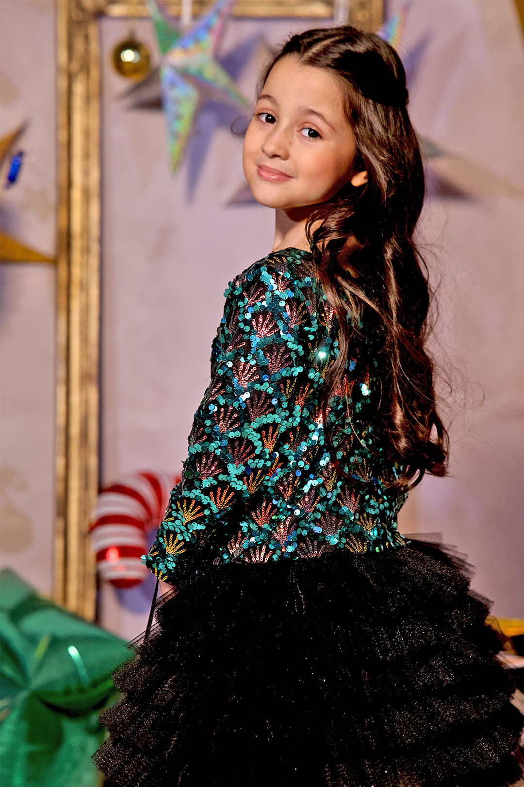 SANA'S net frock Pakistan Eid