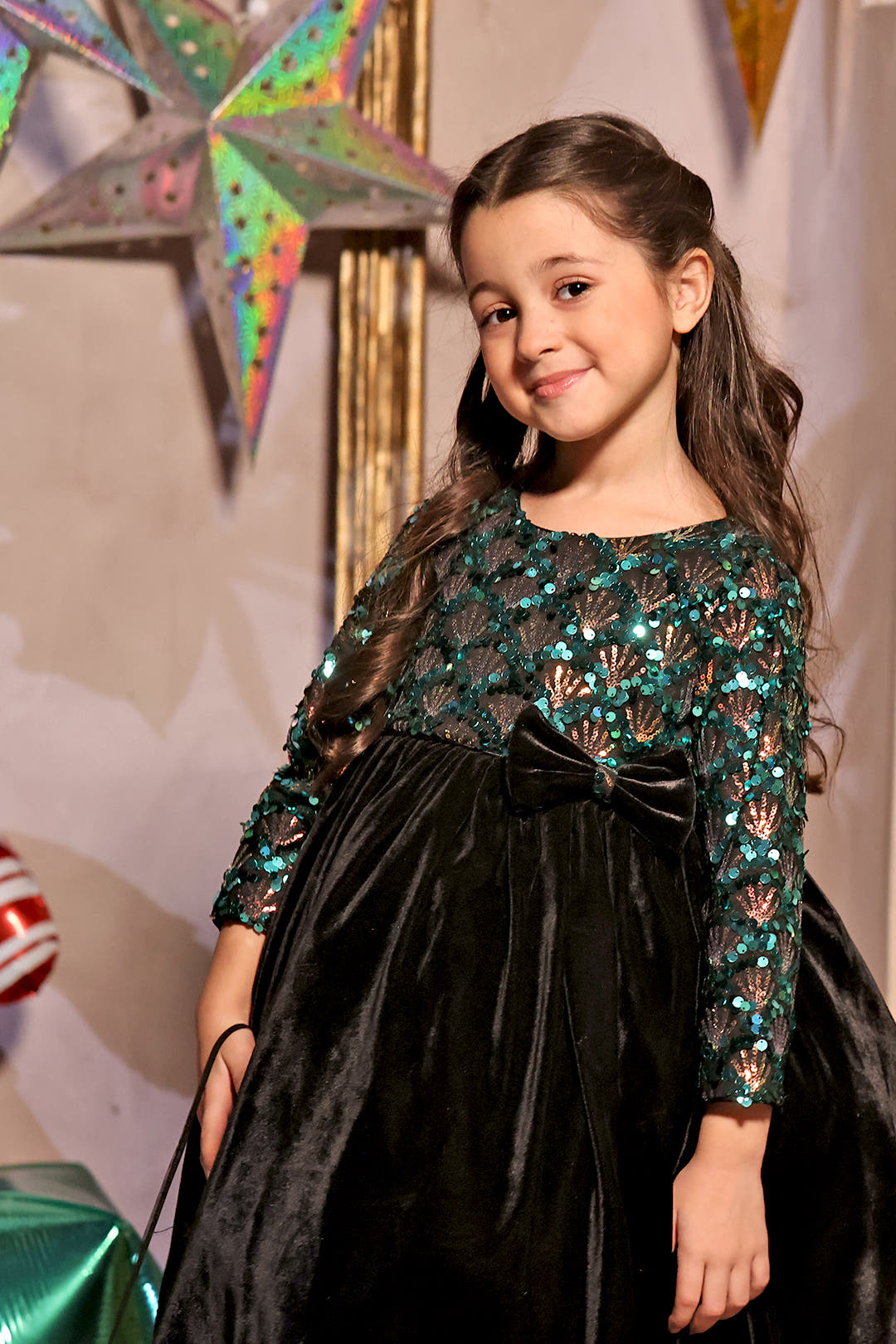 SANA'S velvet frock Pakistan Eid