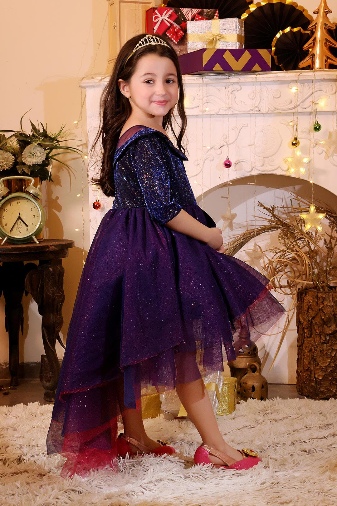 SANA'S velvet frock Pakistan party wear
