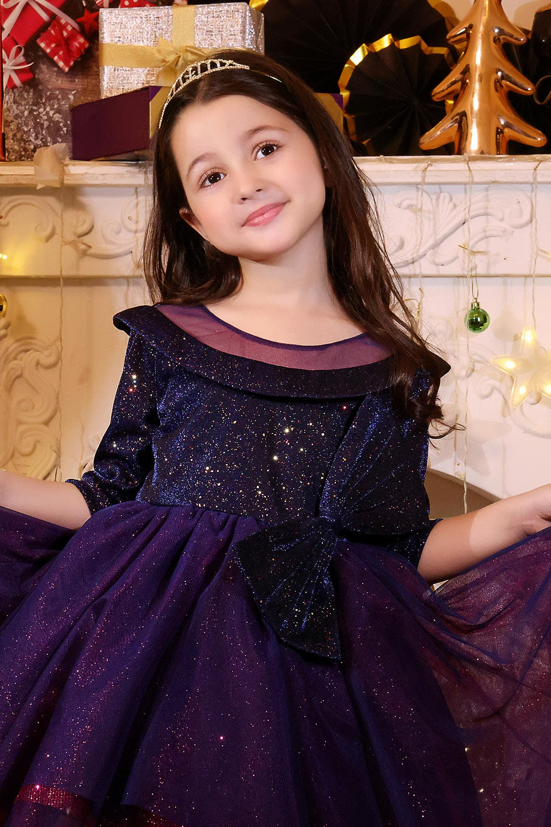 SANA'S velvet frock Pakistan party wear