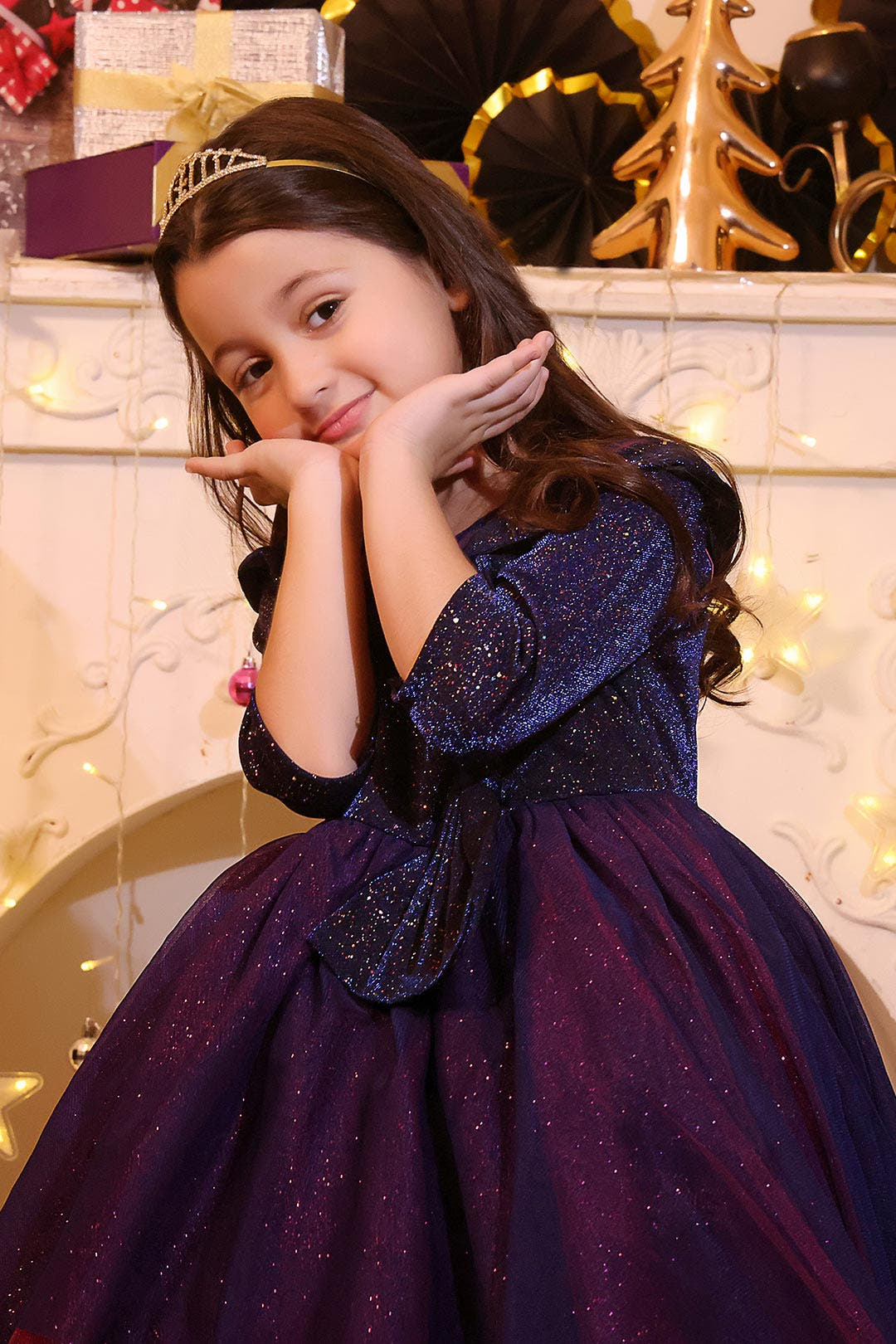 SANA'S velvet frock Pakistan party wear