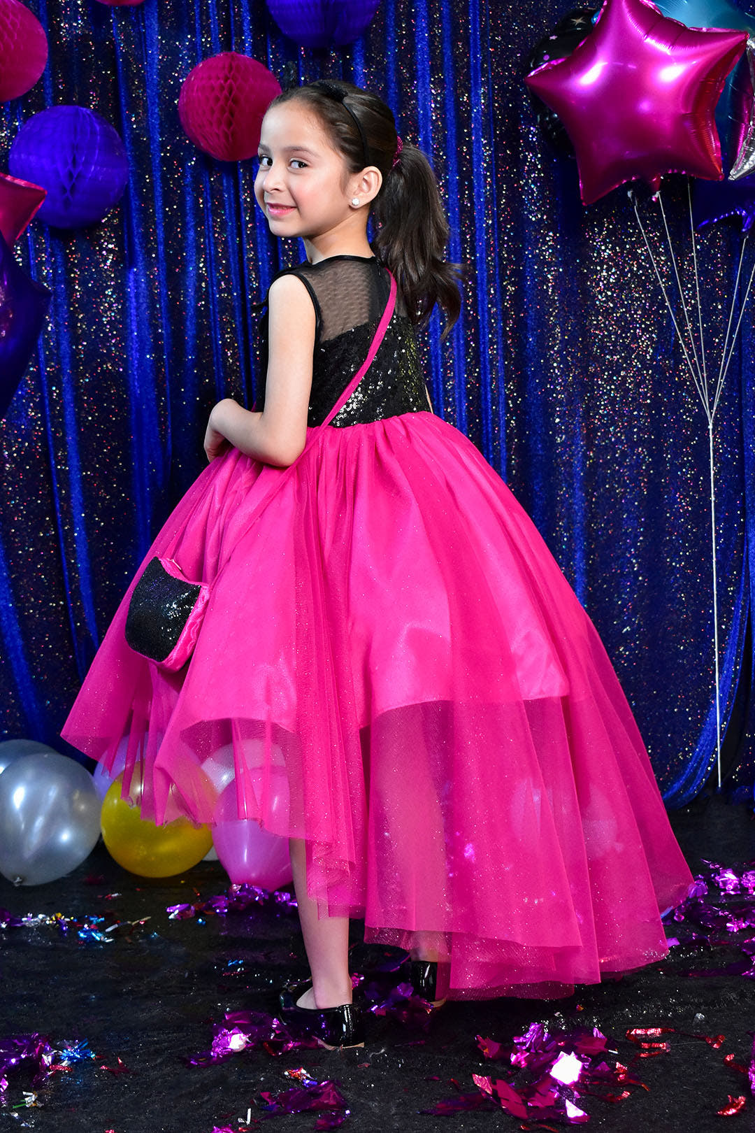 SANA'S net frock Pakistan party wear
