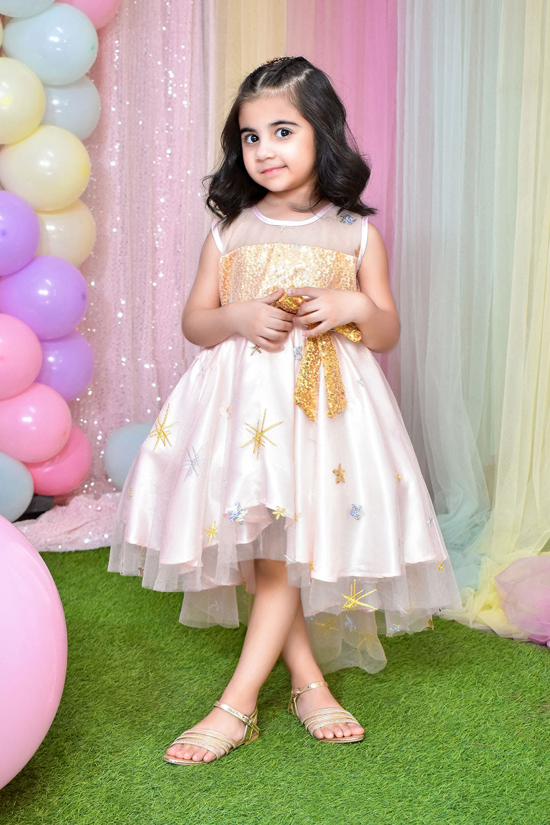 SANA'S net frock Pakistan party wear
