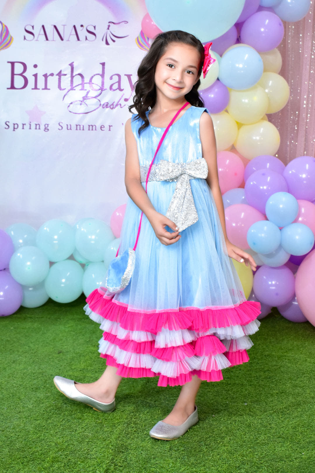 SANA'S net frock Pakistan party wear