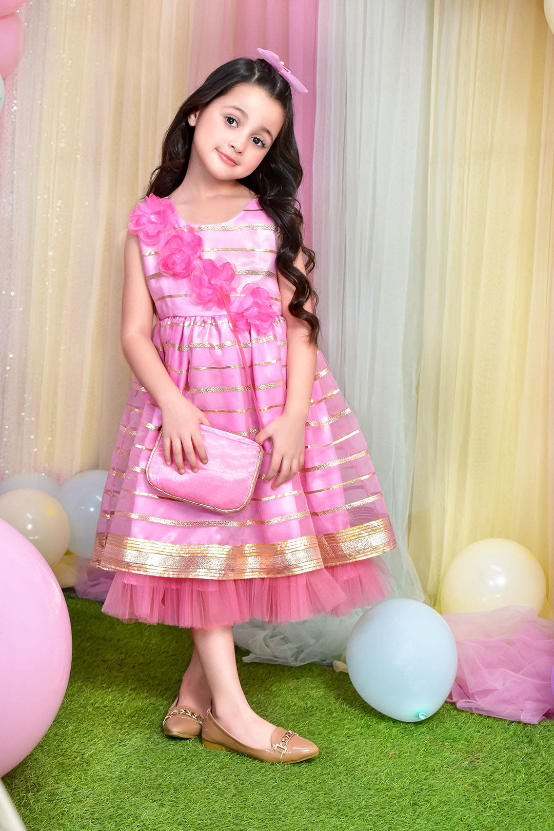 SANA'S organza frock Pakistan party wear