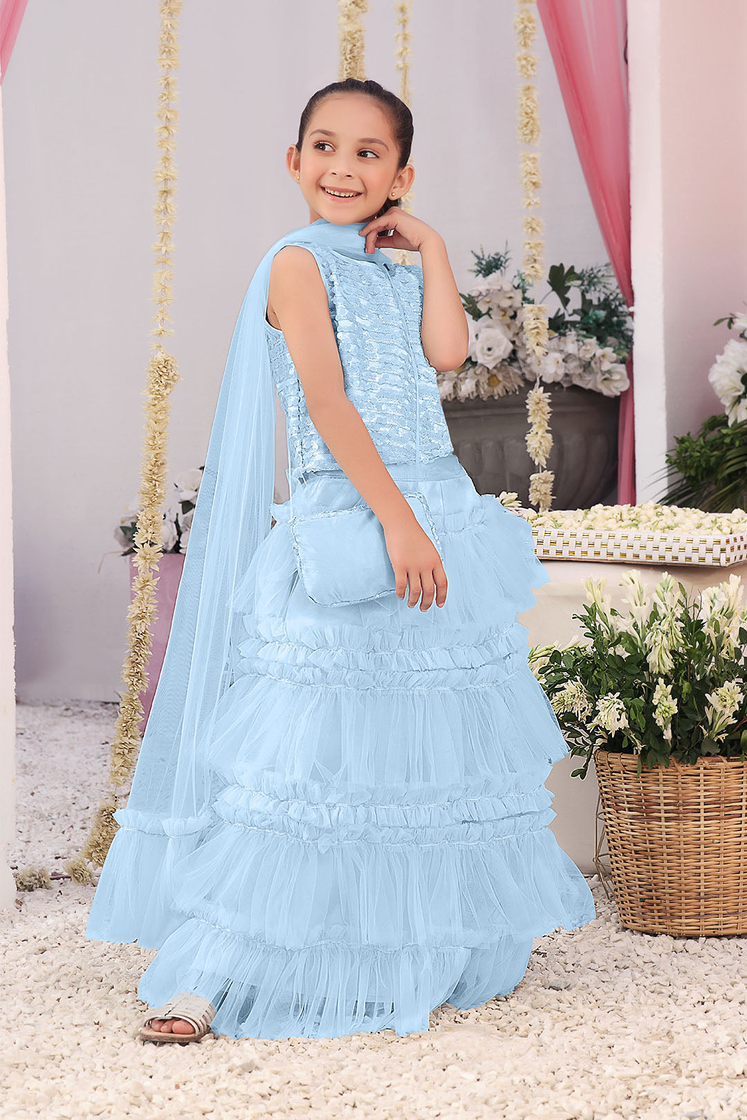 Net Lehenga & Sequence Choli | TEHWAAR | L3127