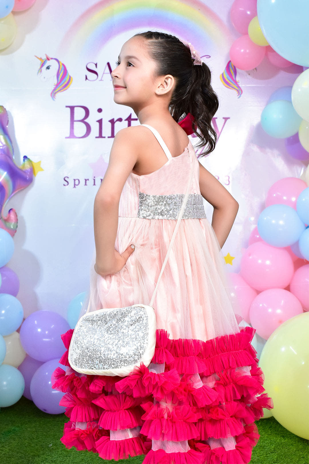 SANA'S net frock Pakistan party wear
