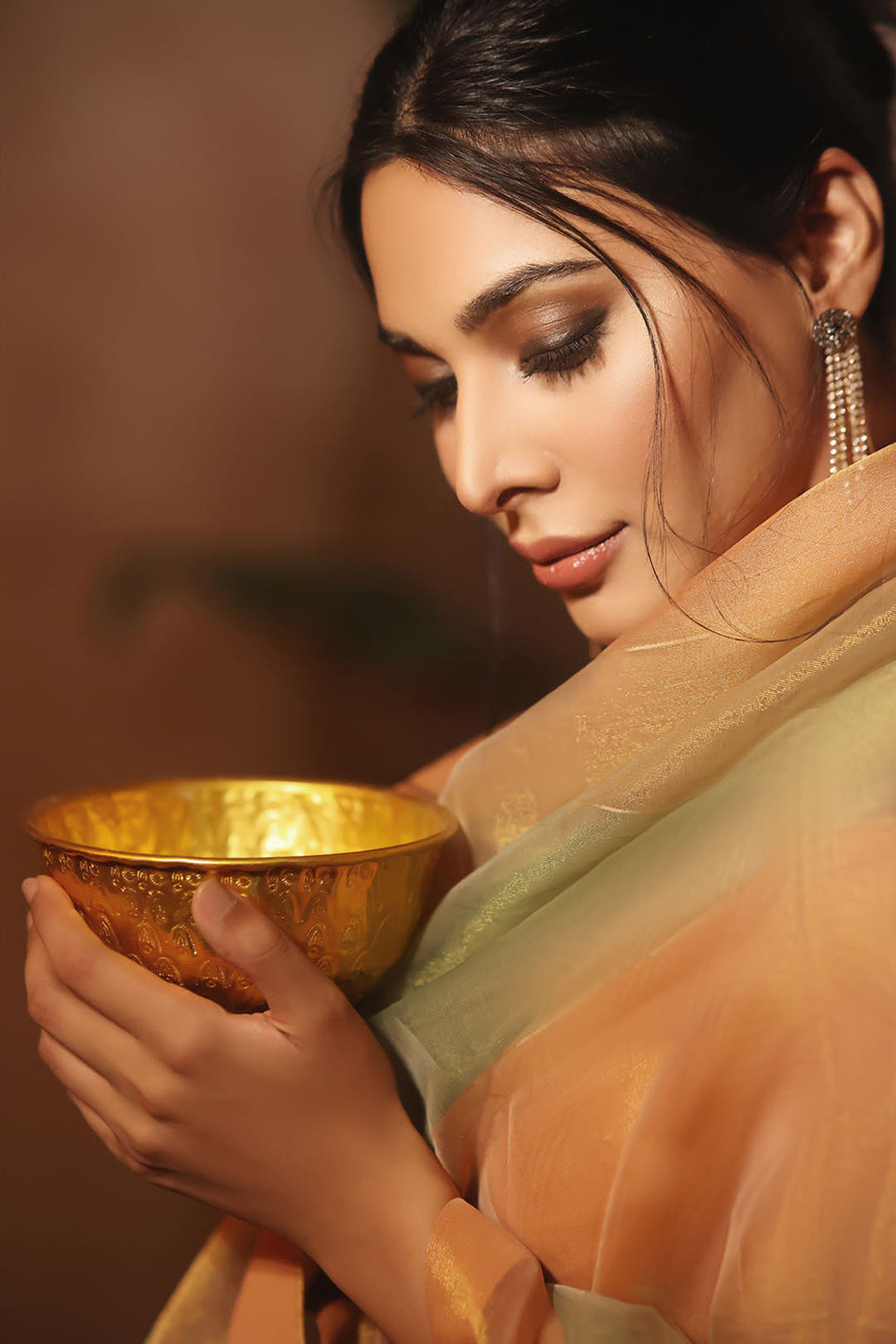 SANA'S organza saree Pakistan occasion wear