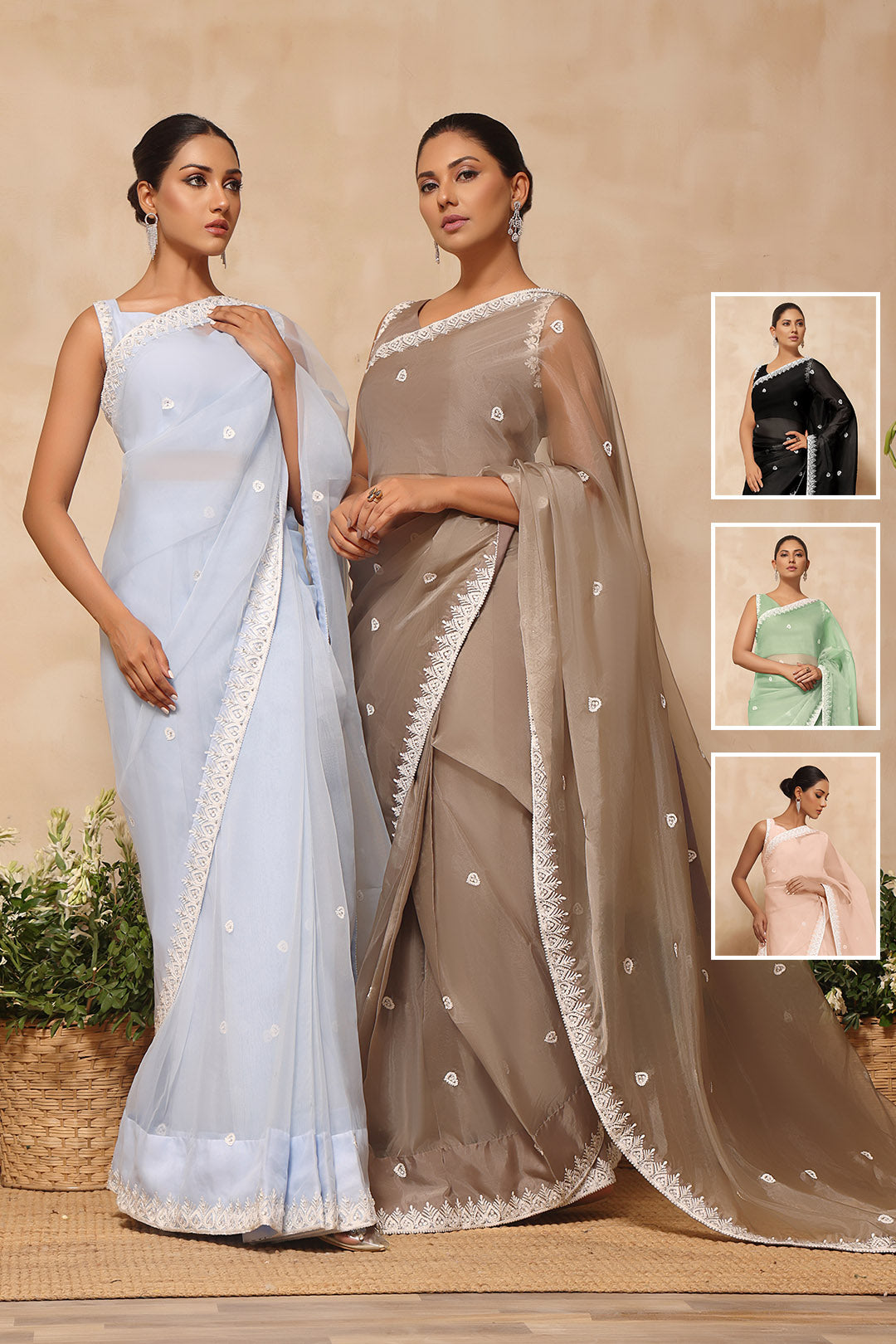 Aari Embrooidered Organza Saree | NIKHAAR | SR202359