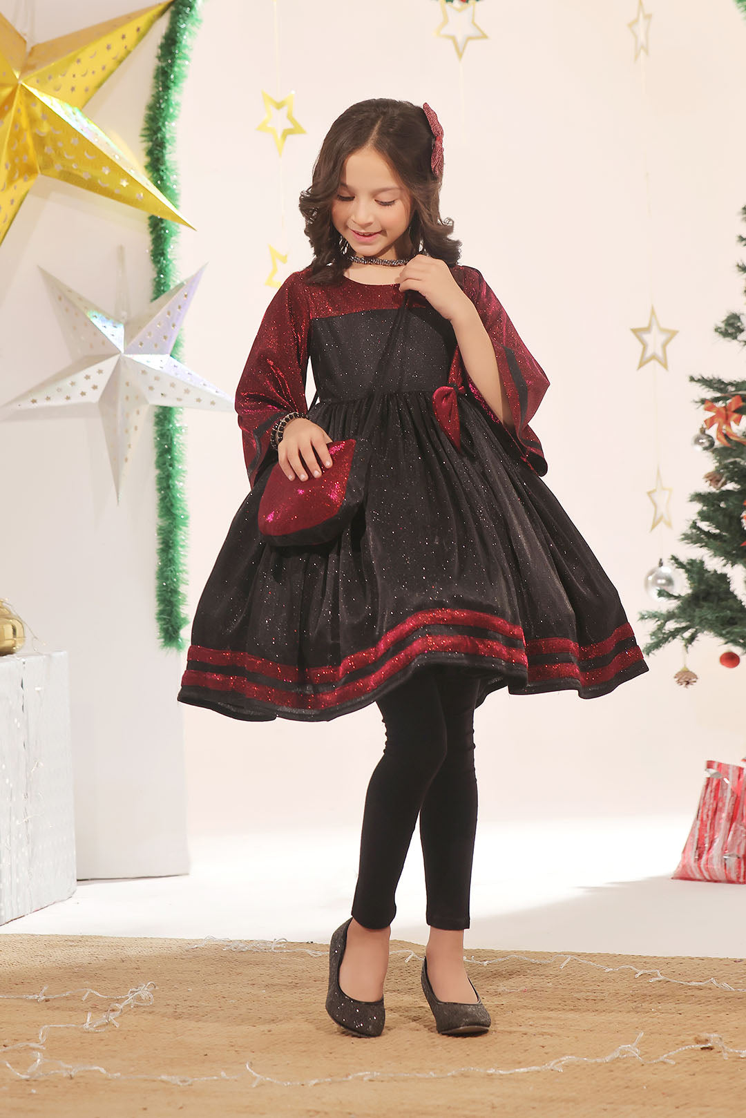 Moonlight Contrasting Frock | Winter Festive | F2351
