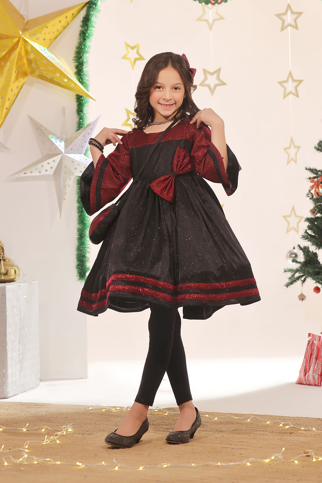 Moonlight Contrasting Frock | Winter Festive | F2351