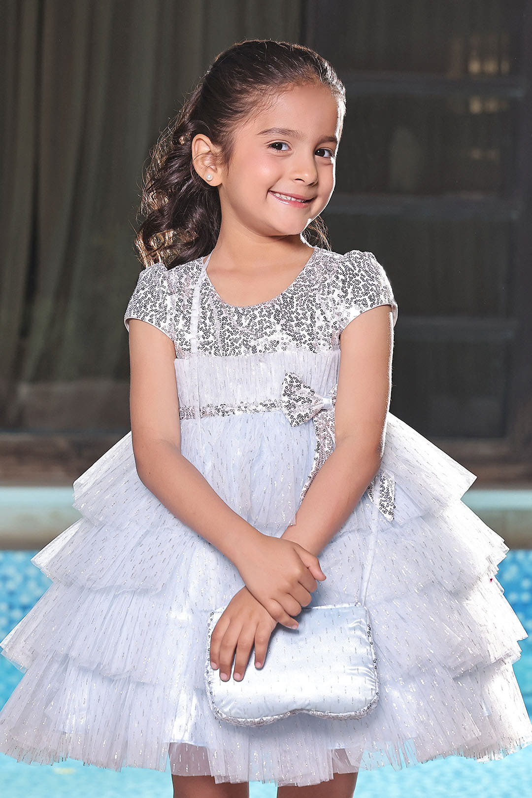 SANA'S net frock Pakistan occasion wear