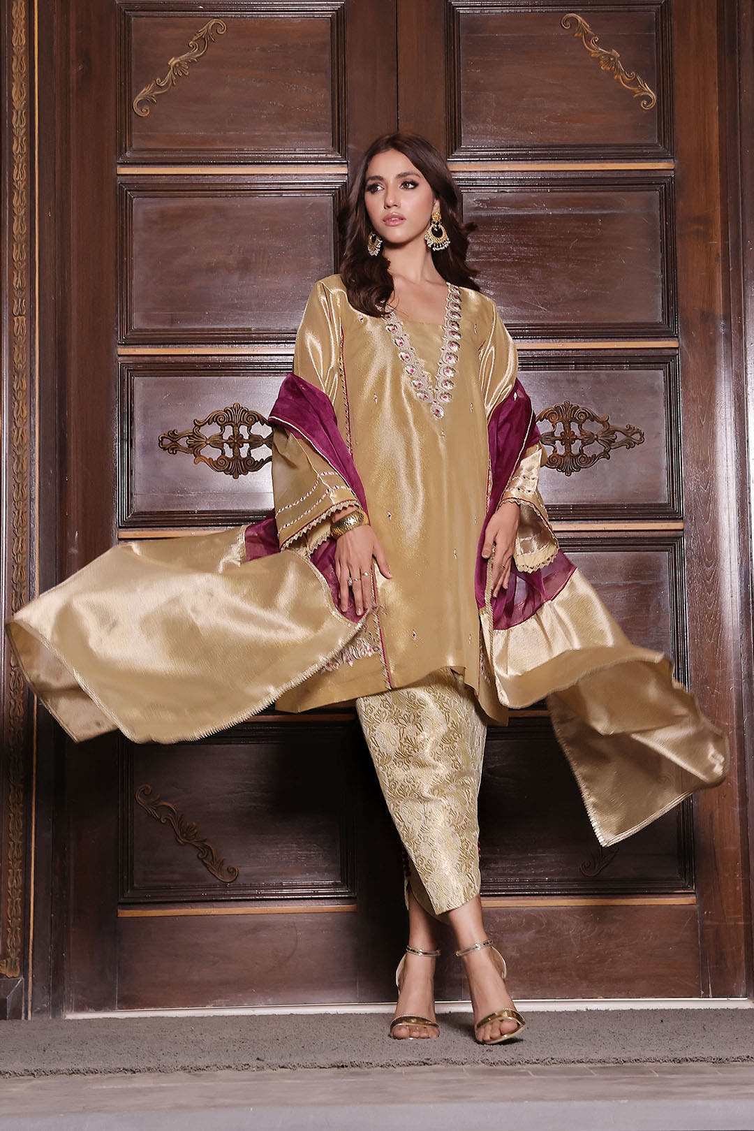 SANA'S organza suit Pakistan occasion wear