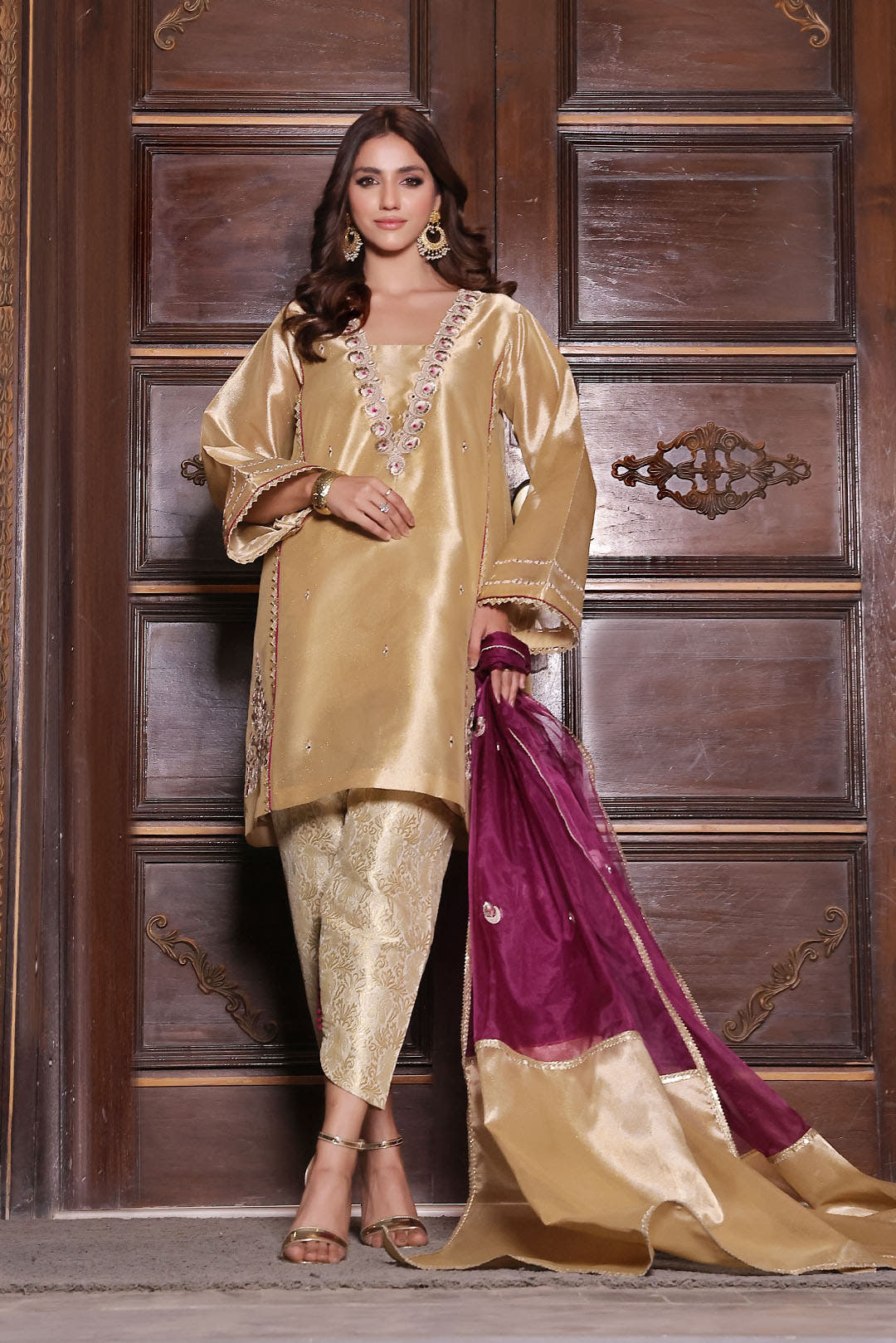 SANA'S organza suit Pakistan occasion wear
