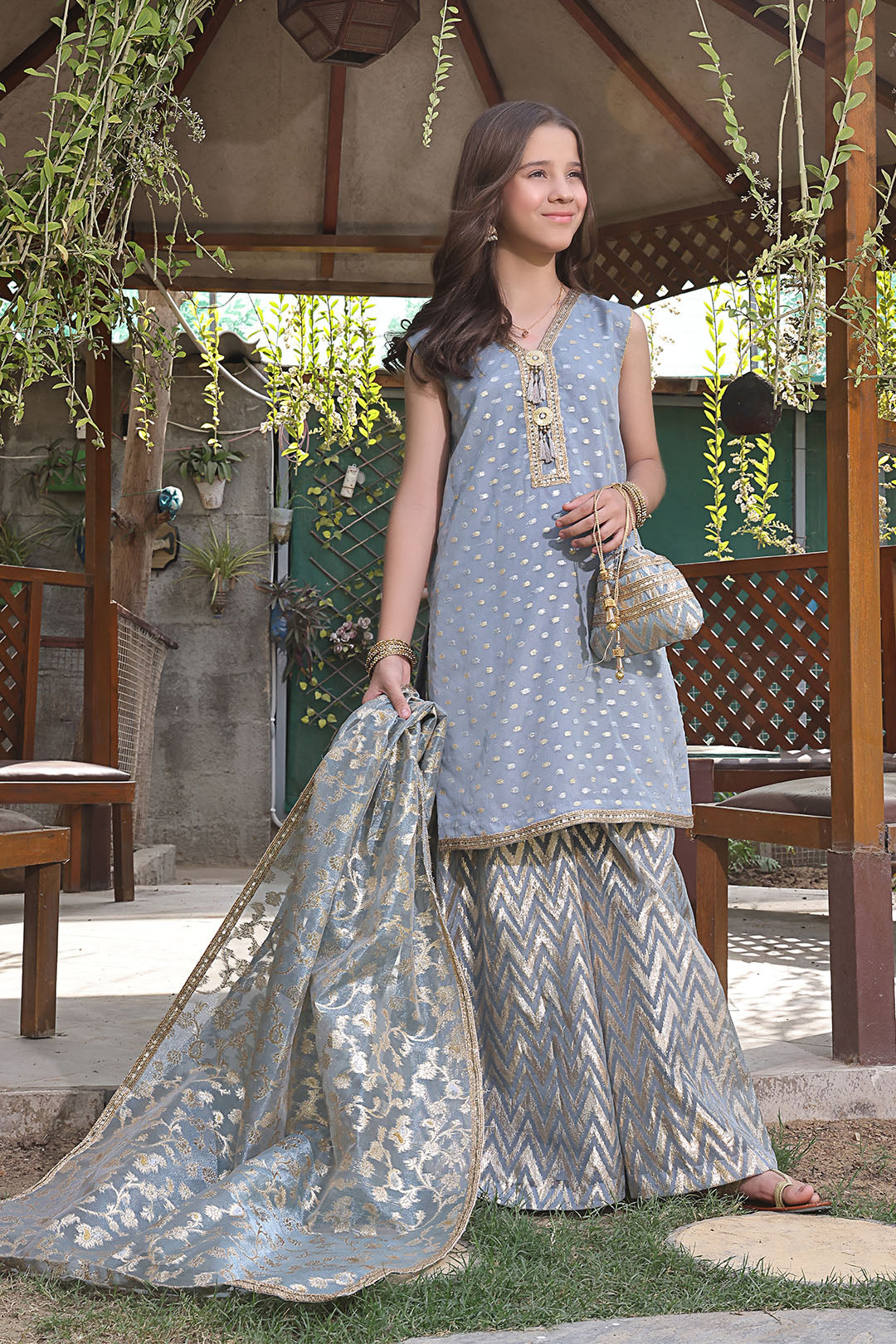 Organza Lorex Plazo Suit | New Arrivals | P3224
