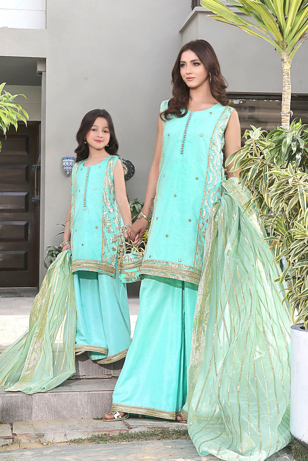 SANA'S organza plazo suit Pakistan occasion wear