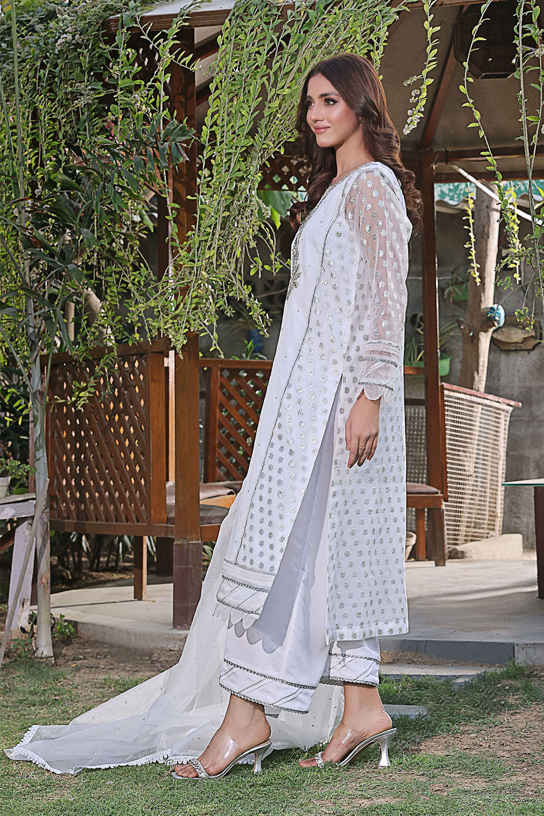 SANA'S red embroidered suit Pakistan occasion wear
