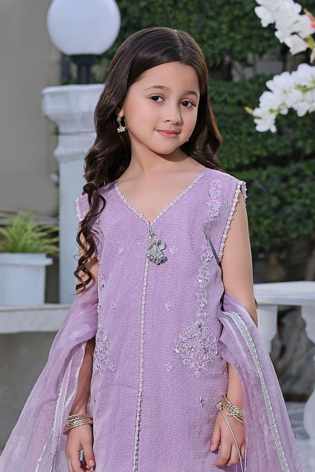 SANA'S red embroidered organza plazo suit Pakistan occasion wear