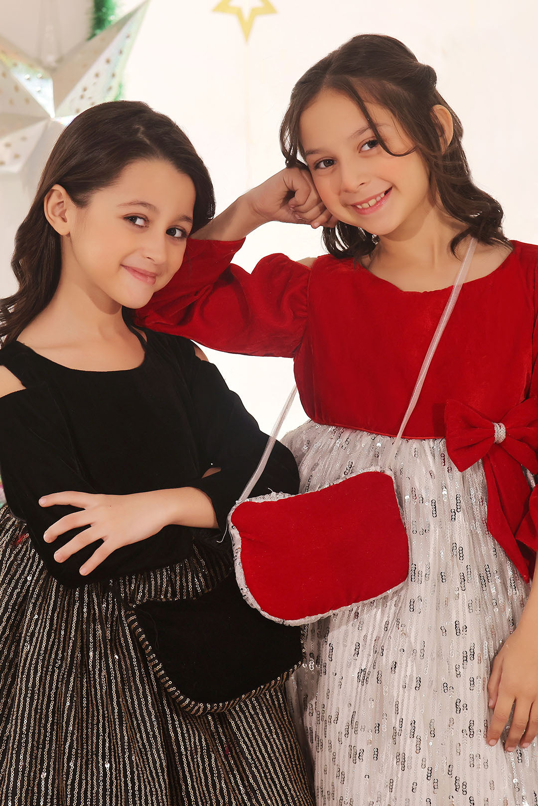 Striped Sequins Frock | Winter Festive | F2350