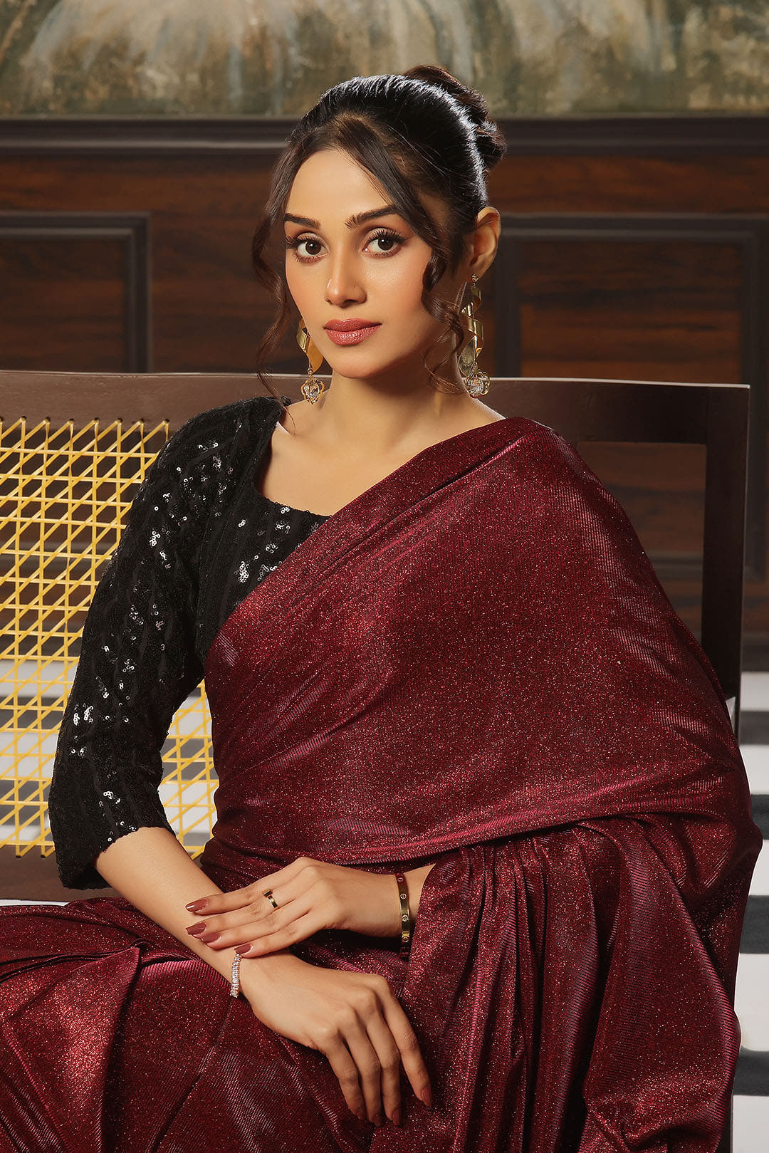SANA'S moonlight saree Pakistan occasion wear