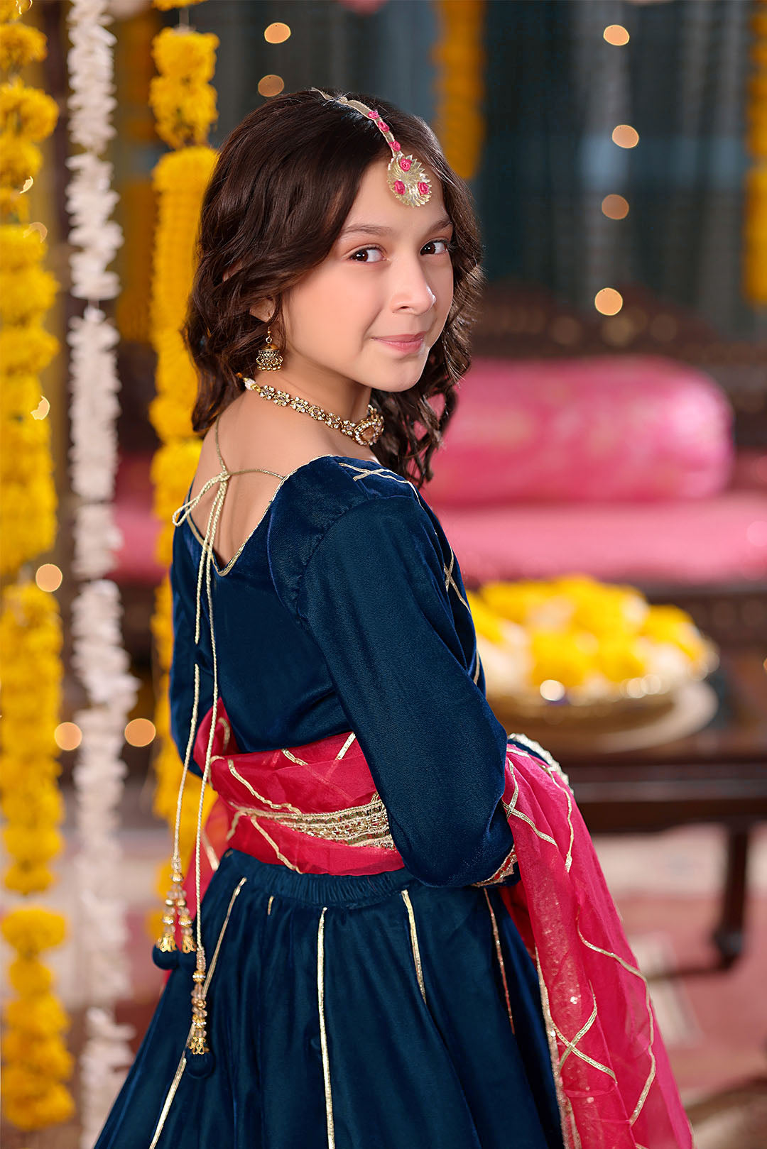 Gotta Work Velvet Lehenga Choli | SHENDI | L3278