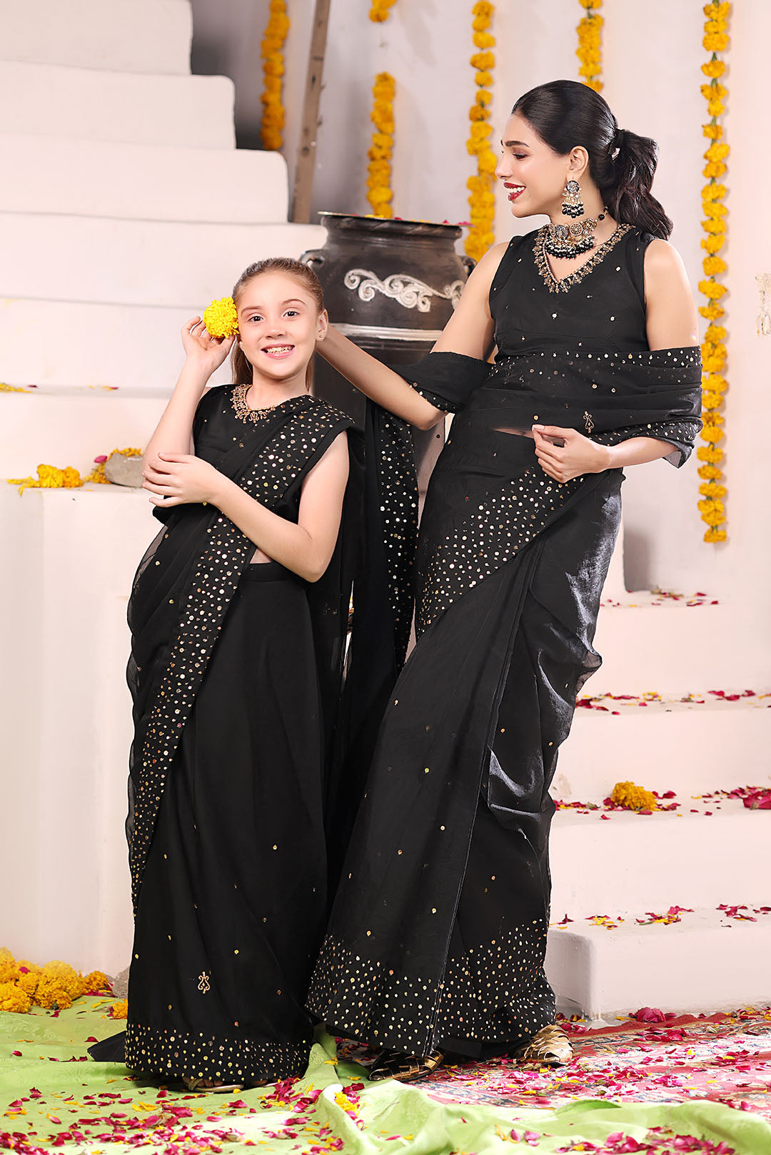 Sequins Work Organza Saree | SHENDI | SR202366