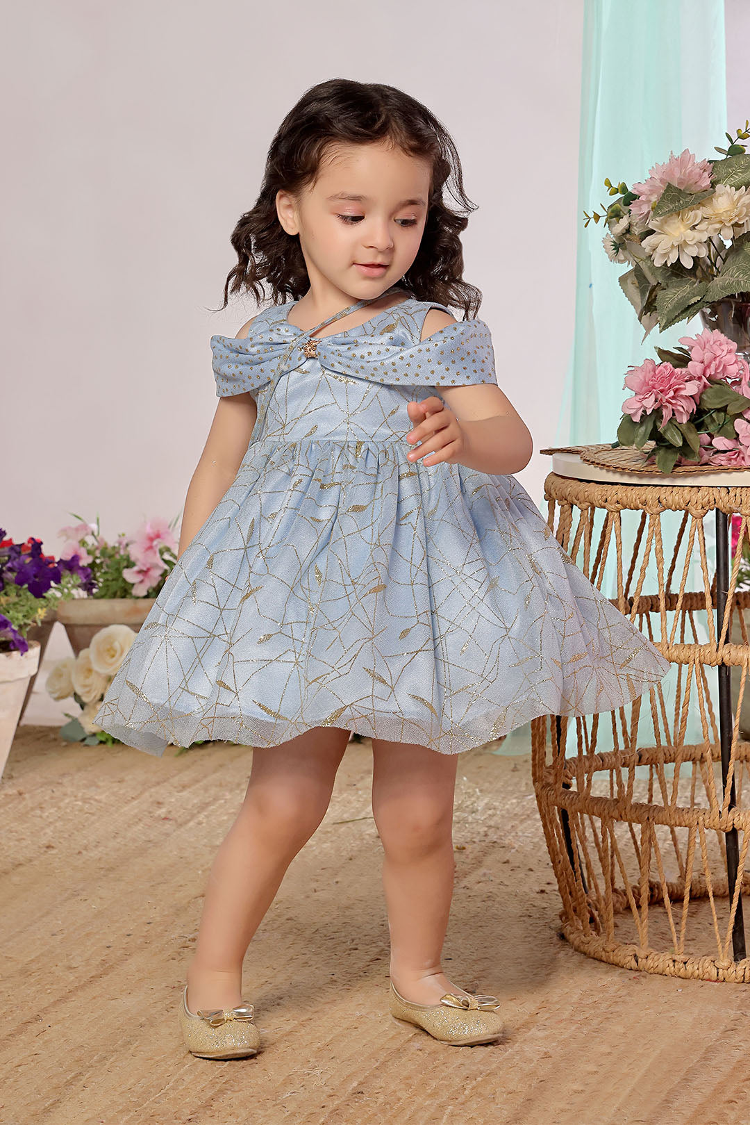 Bow Shoulder Fancy Frock | Eid Edit | F2353