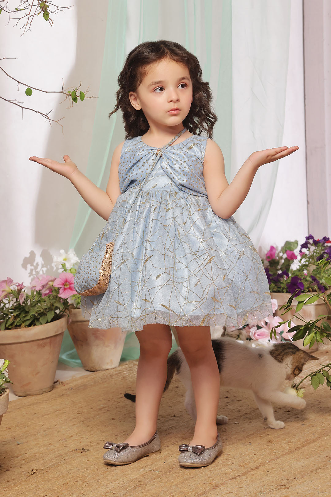 Bow Shoulder Fancy Frock | Eid Edit | F2353
