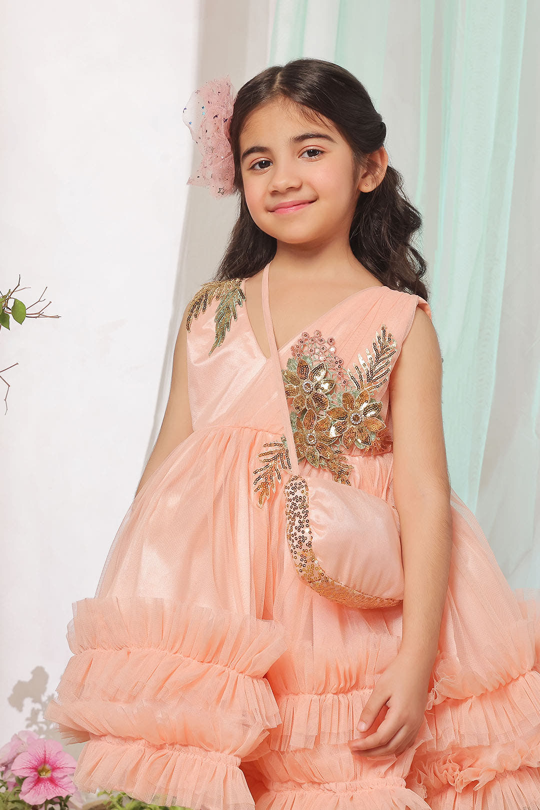 SANA'S net frock Pakistan Eid