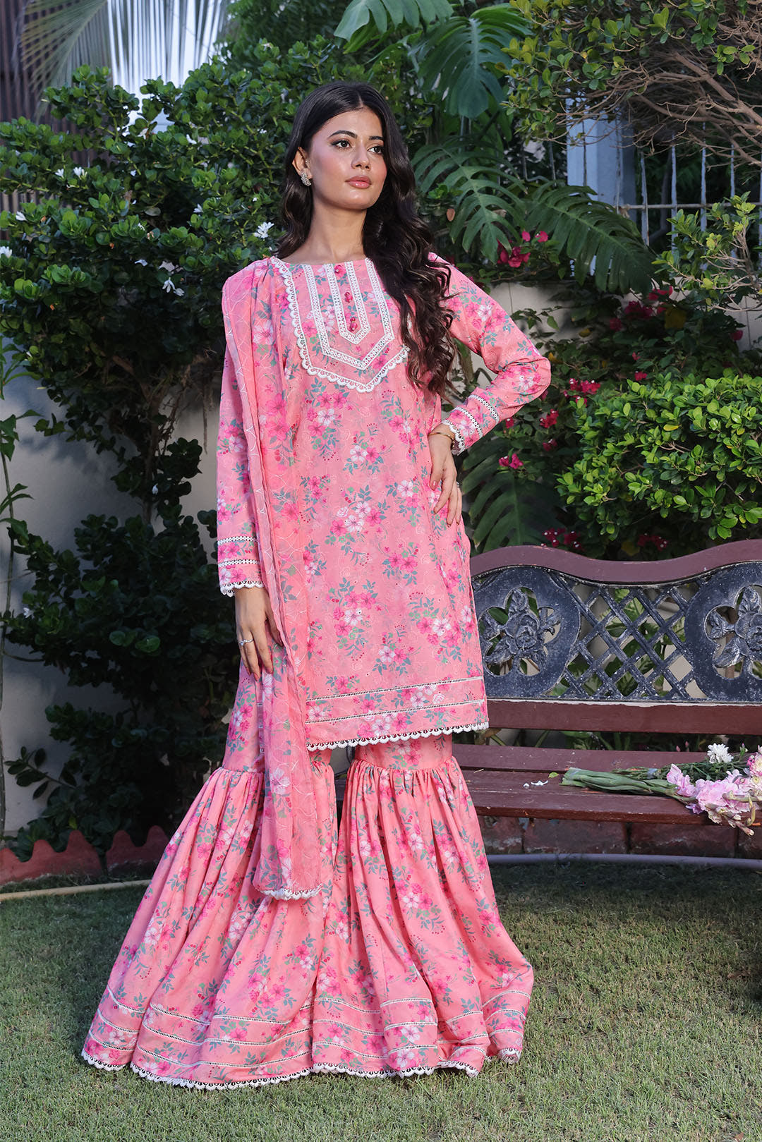 SANA'S printed lawn suit Pakistan occasion wear