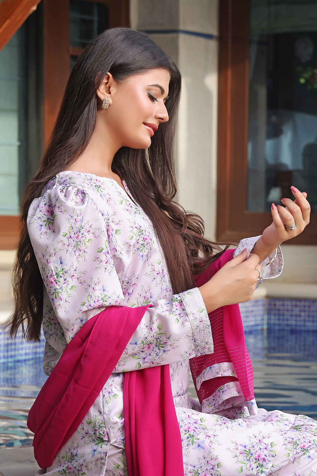 Floral Printed Lawn Cotton 3pc Suit | S-Prints | S123259