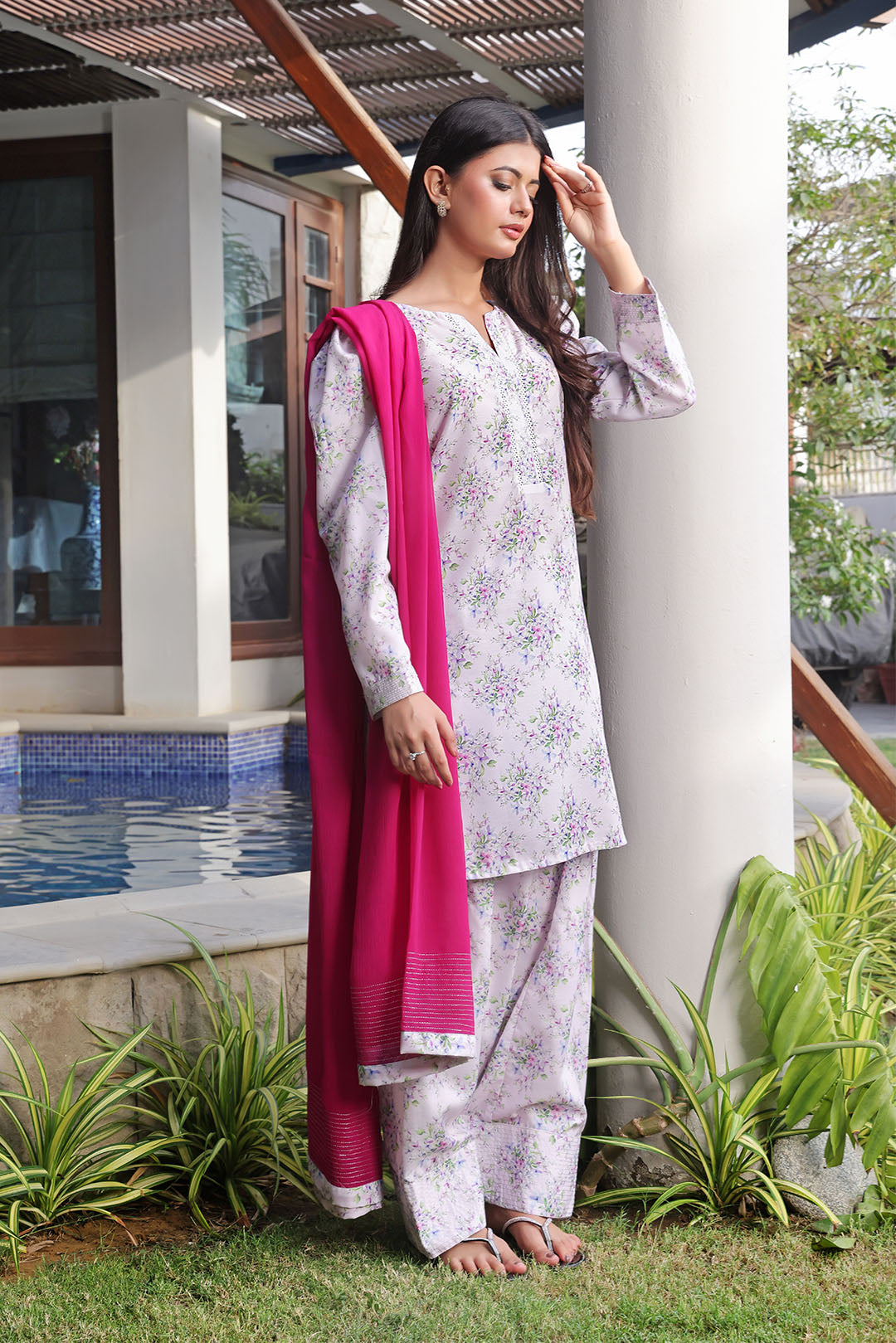 Floral Printed Lawn Cotton 3pc Suit | S-Prints | S123259