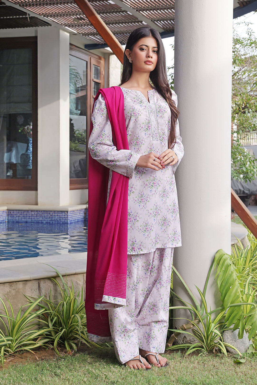 Floral Printed Lawn Cotton 3pc Suit | S-Prints | S123259