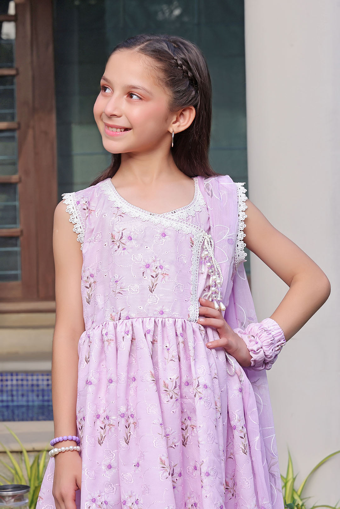 Floral Printed Lawn Chicken Kari 3pc Suit | S-Prints | G3264