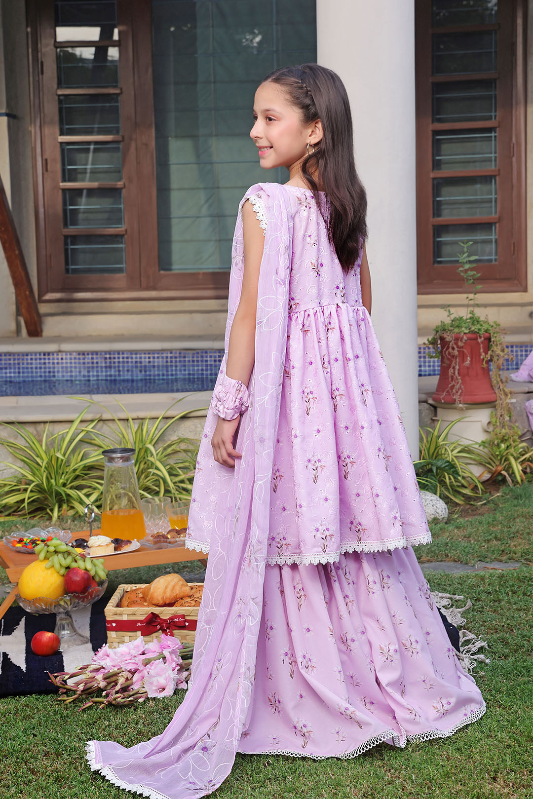 Floral Printed Lawn Chicken Kari 3pc Suit | S-Prints | G3264