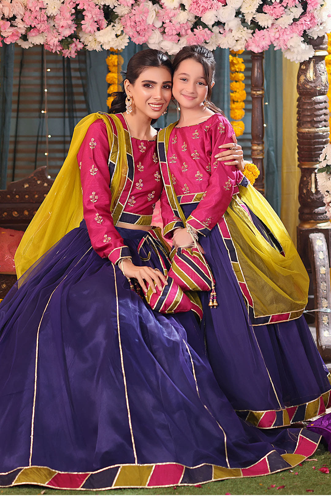 SANA'S red embroidered net lehenga Pakistan occasion wear