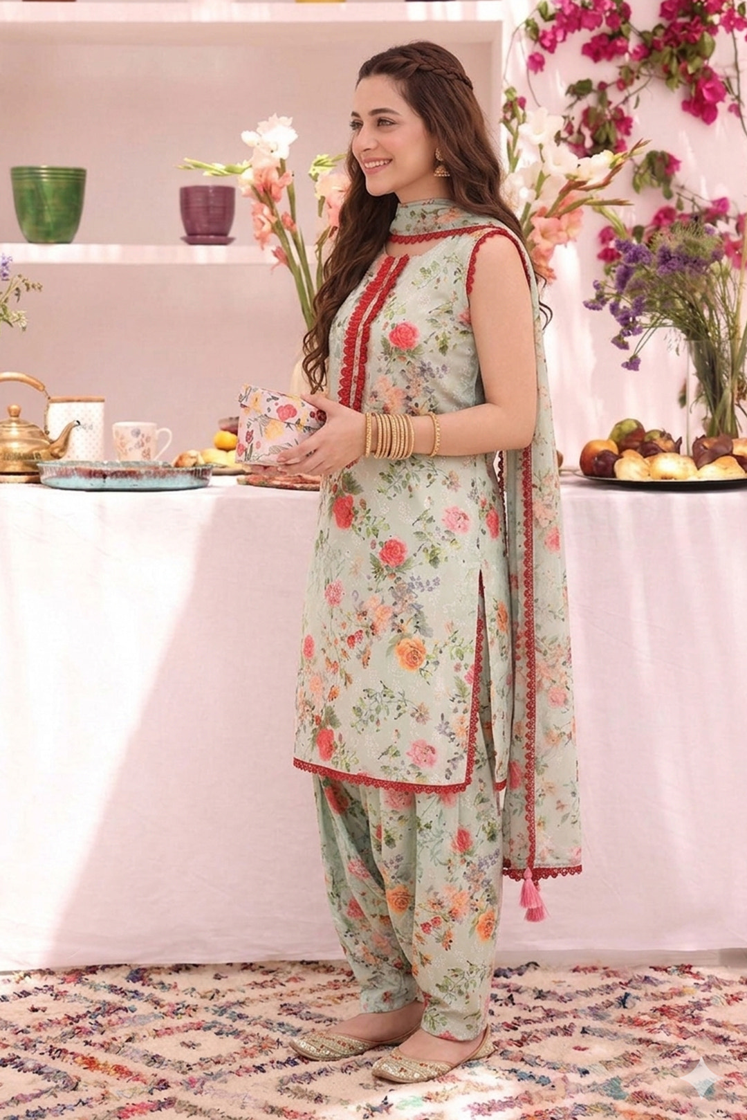 SANA'S printed lawn suit Pakistan occasion wear