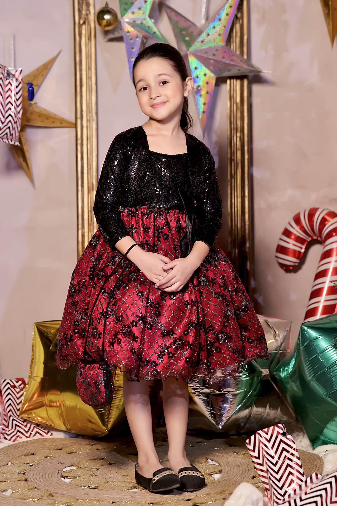 SANA'S net frock Pakistan Eid