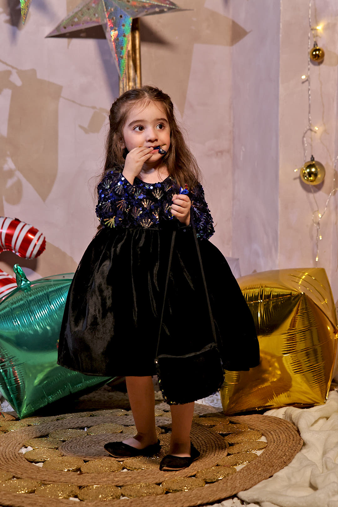 SANA'S velvet frock Pakistan Eid