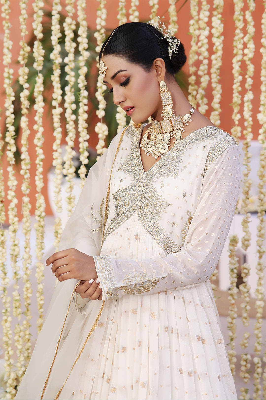 SANA'S chiffon maxi dress Pakistan occasion wear